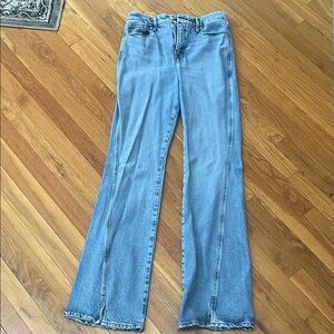 Good American Light Blue Flare Jeans